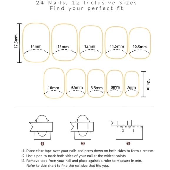 24 pc Xmas Nails - Picture 4 of 4